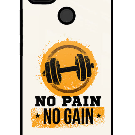 No Pain No Gain Poco C31 Glass Case