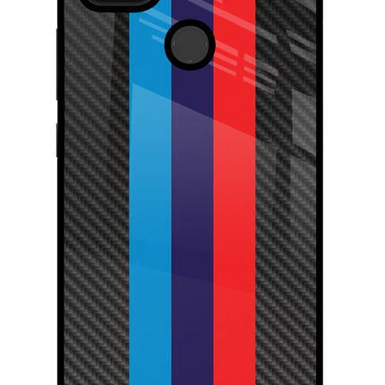 BMW Stripes Pattern Poco C31 Glass Case