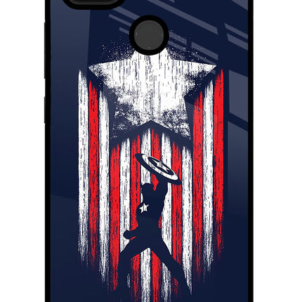 Captain America Marvel Art Poco C31 Glass Case