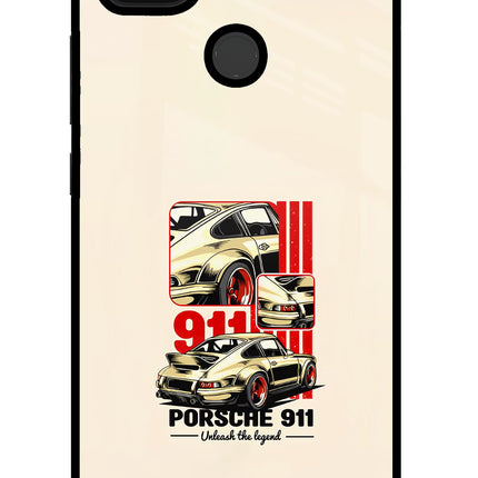 Classic Porsche 911 Poco C31 Glass Case Back Cover by Casekaro