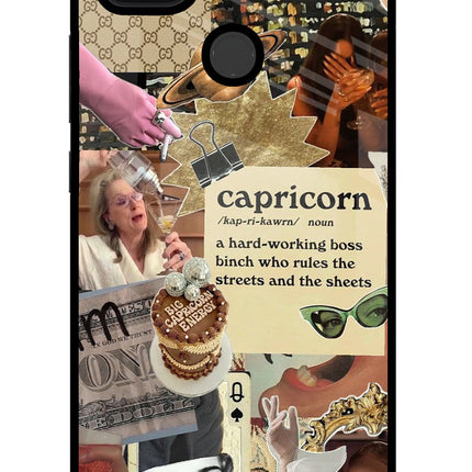 Capricorn Zodiac Poco C31 Glass Case