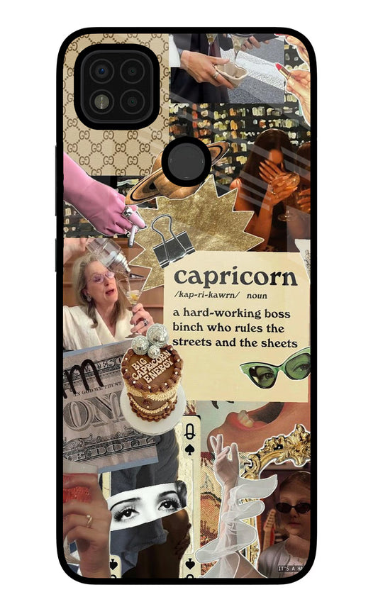 Capricorn Zodiac Poco C31 Glass Case