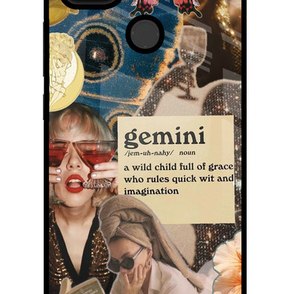 Gemini Zodiac Poco C31 Glass Case