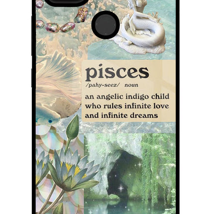 Pisces Zodiac Poco C31 Glass Case