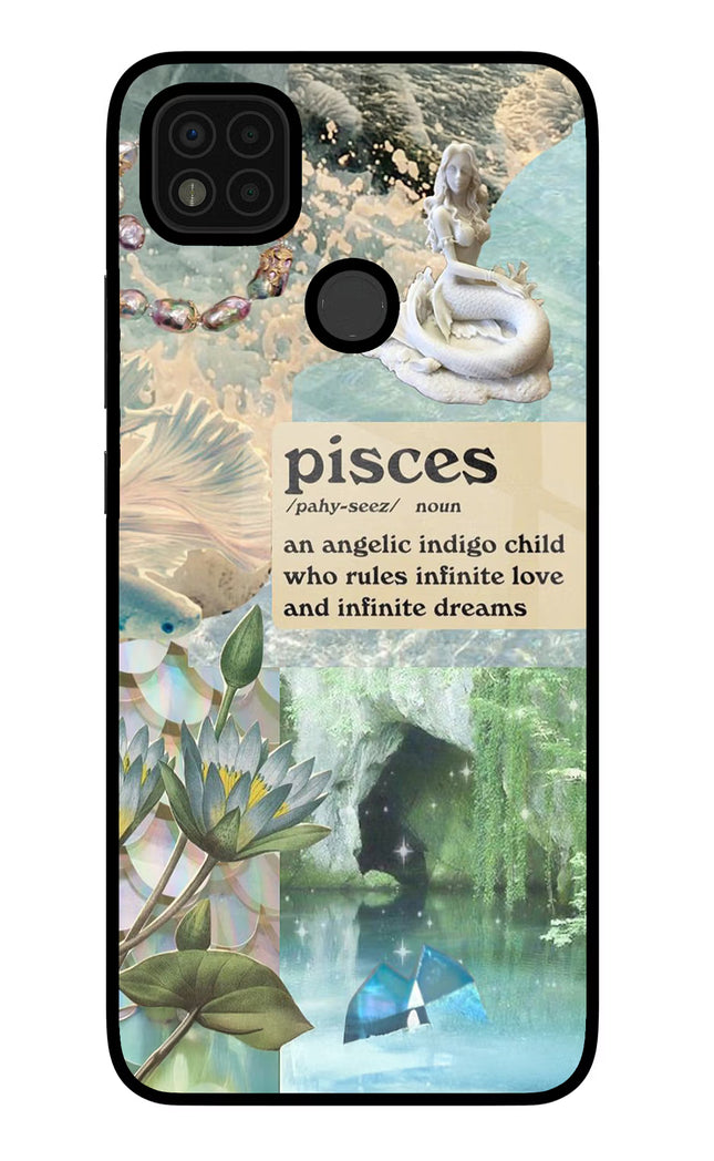 Pisces Zodiac Poco C31 Glass Case