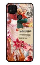 Sagittarius Zodiac Poco C31 Glass Case