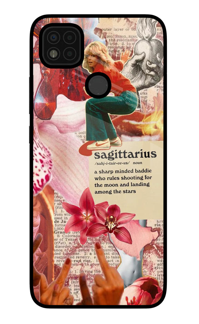 Sagittarius Zodiac Poco C31 Glass Case