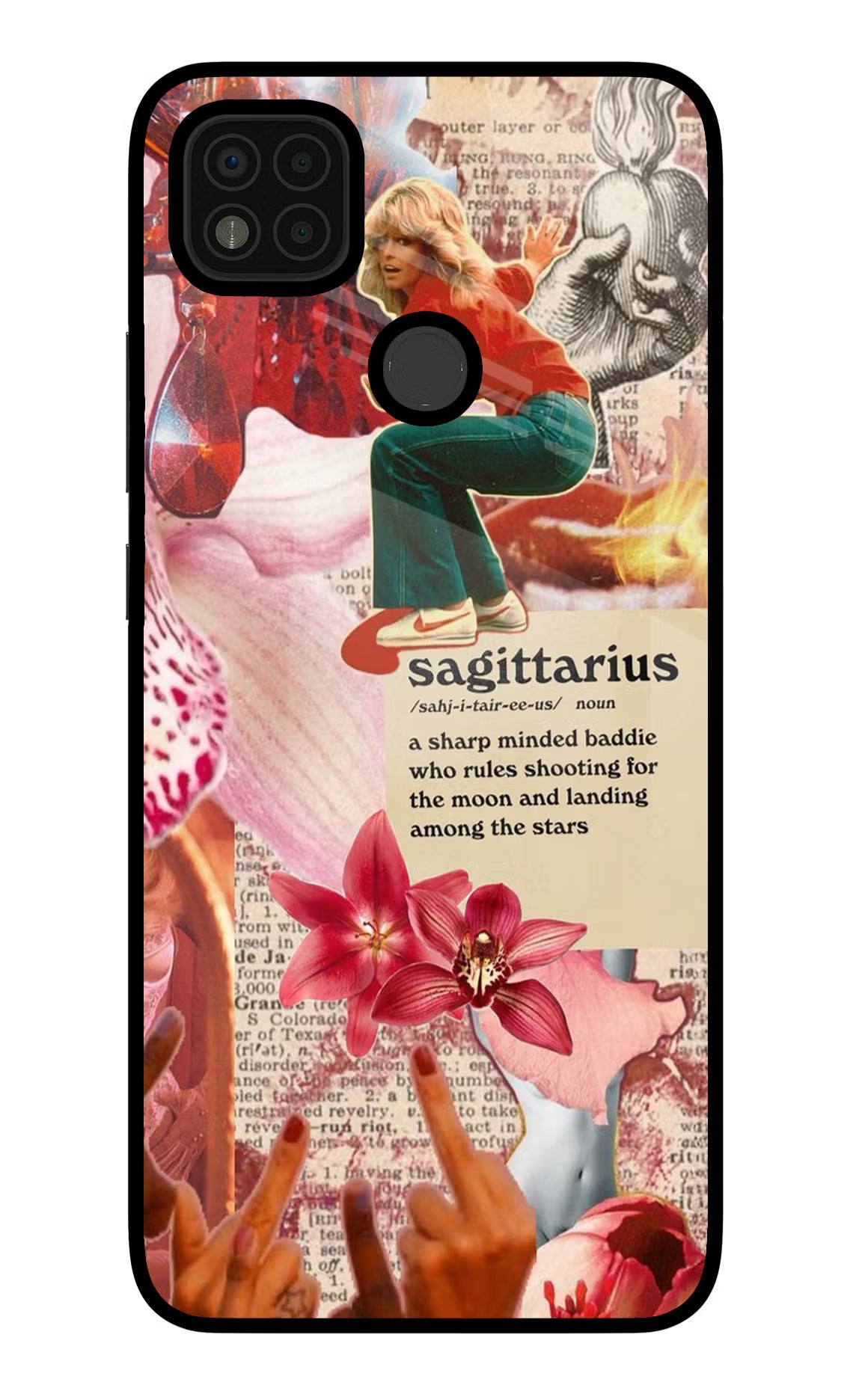 Sagittarius Zodiac Poco C31 Glass Case Back Cover by Casekaro
