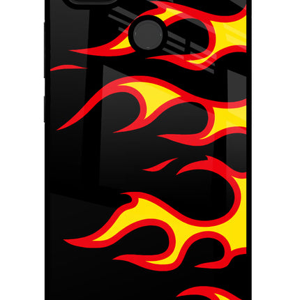 Side Sweep Flames Poco C31 Glass Case