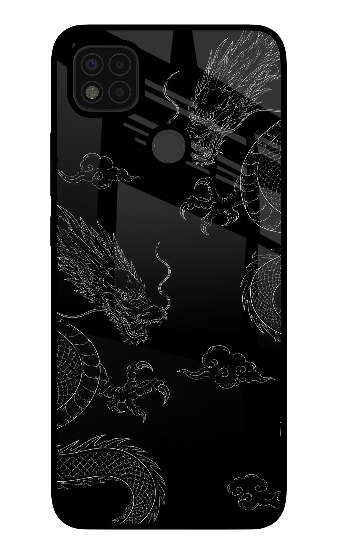Twin Dragons Poco C31 Glass Case