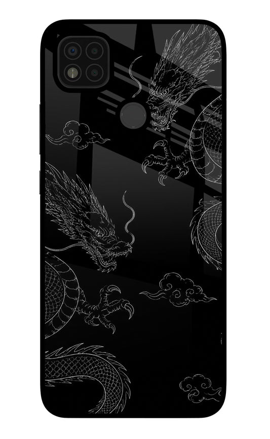 Twin Dragons Poco C31 Glass Case