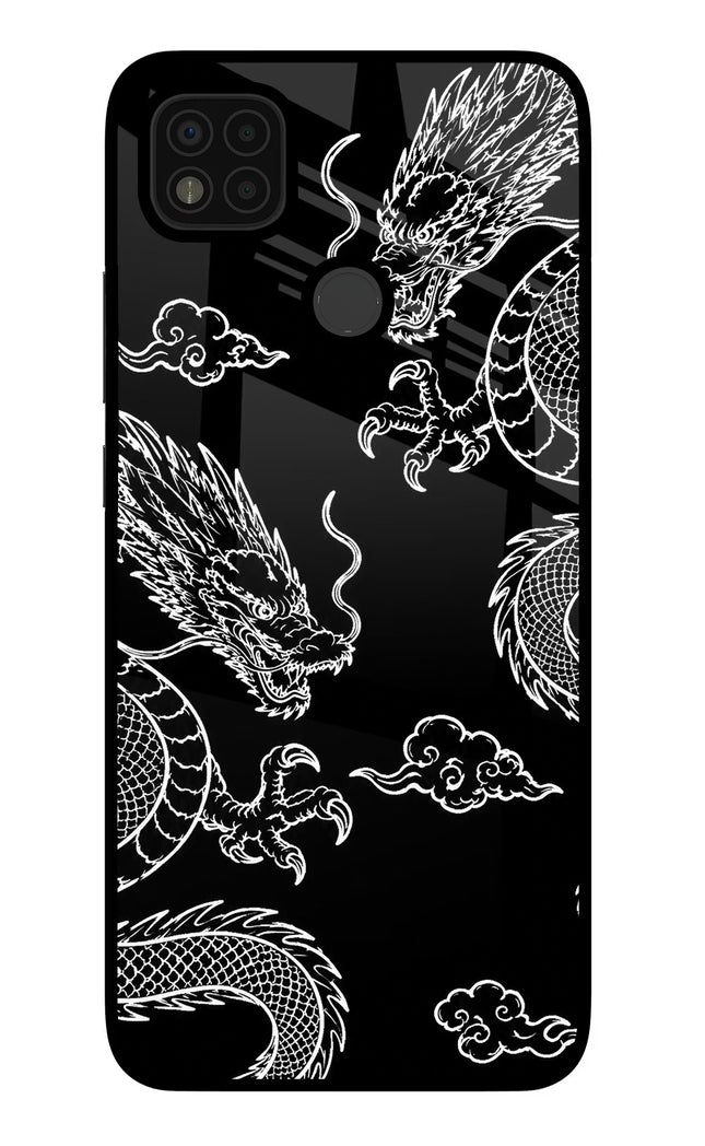 Twin Dragons Poco C31 Glass Case