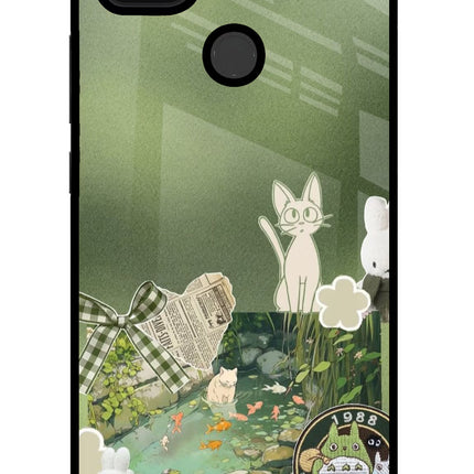 Aesthetic anime Poco C31 Glass Case