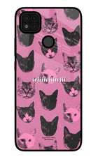 Pink Cats Poco C31 Glass Case