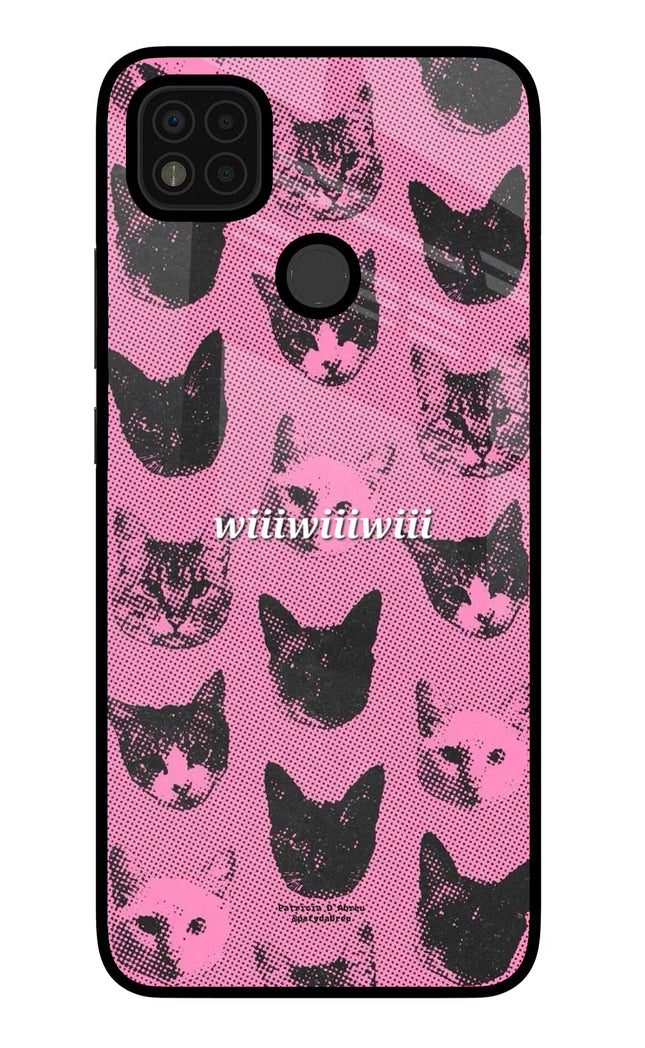 Pink Cats Poco C31 Glass Case