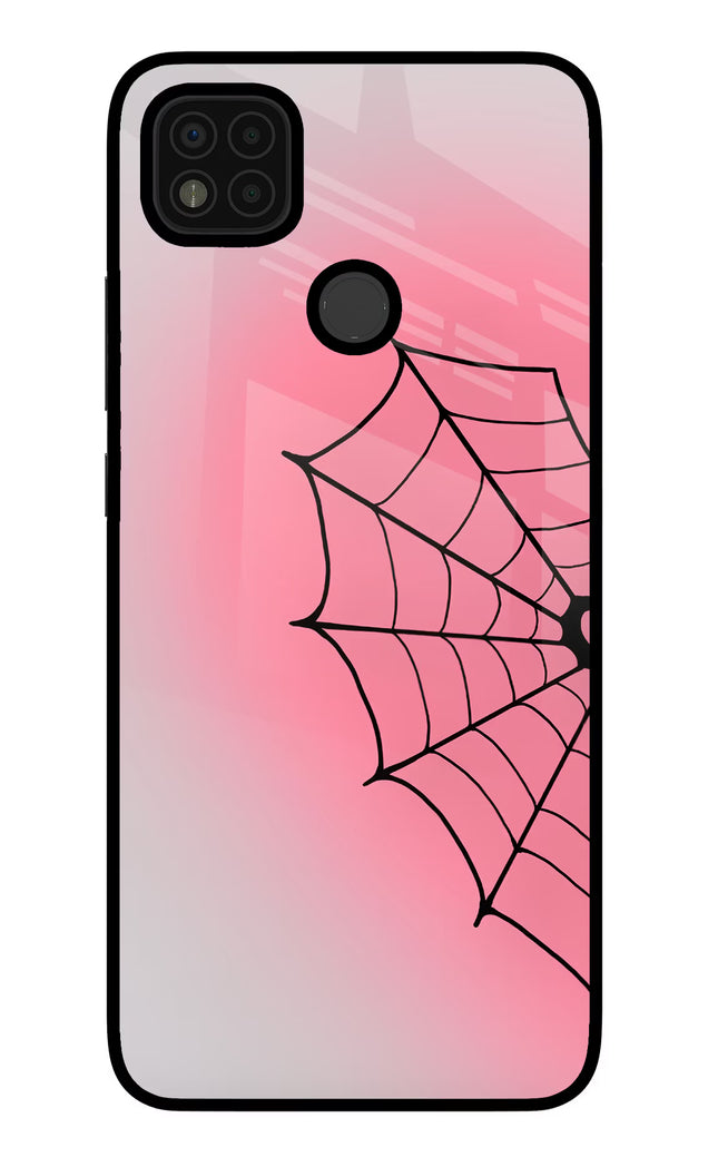 Pink Web Poco C31 Glass Case