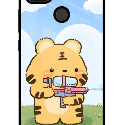 Tiger Treat Poco C31 Glass Case