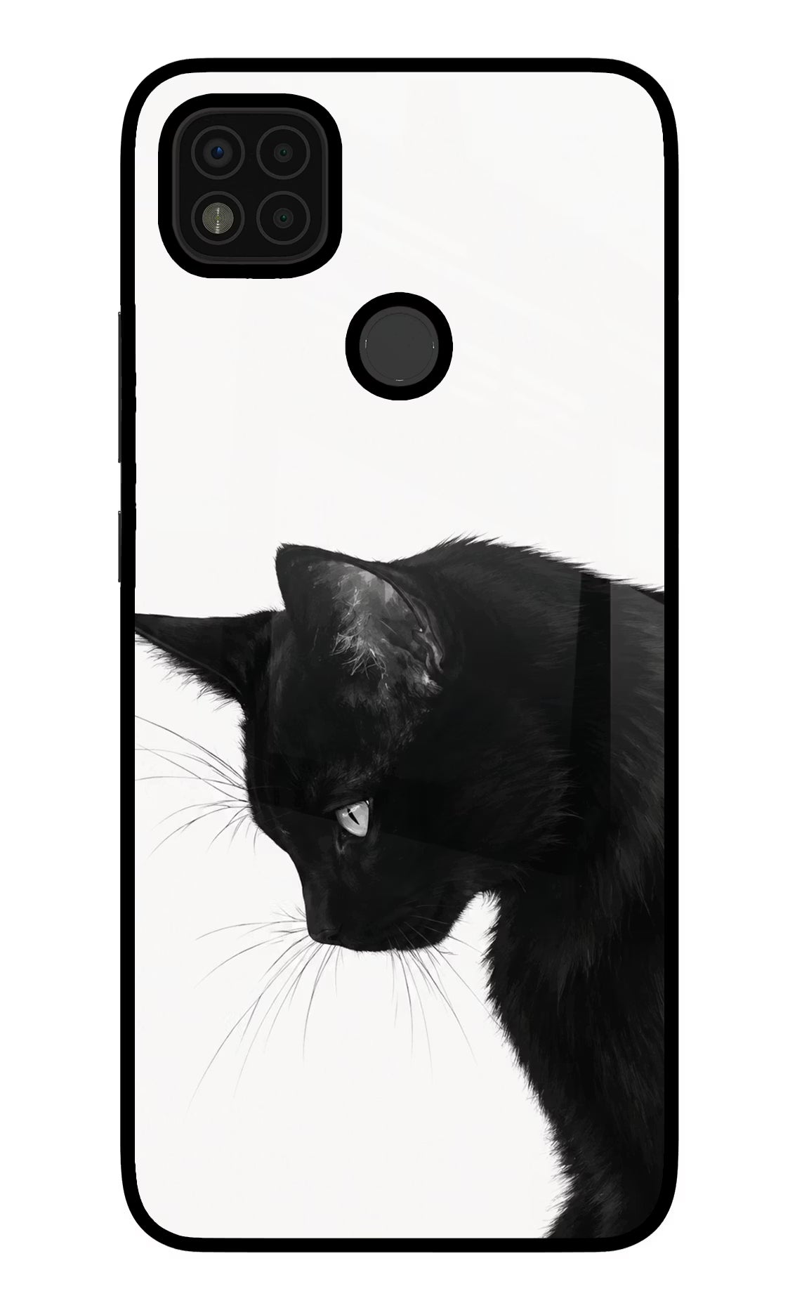 Shadow Gaze Poco C31 Glass Case Back Cover by Casekaro