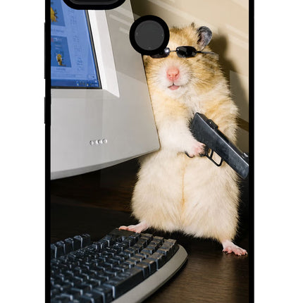 Hacker Hamster Poco C31 Glass Case