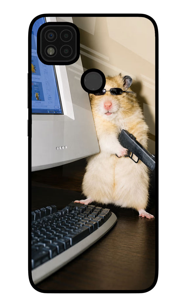 Hacker Hamster Poco C31 Glass Case