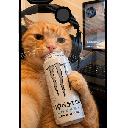 Gamer Cat Energy Poco C31 Glass Case