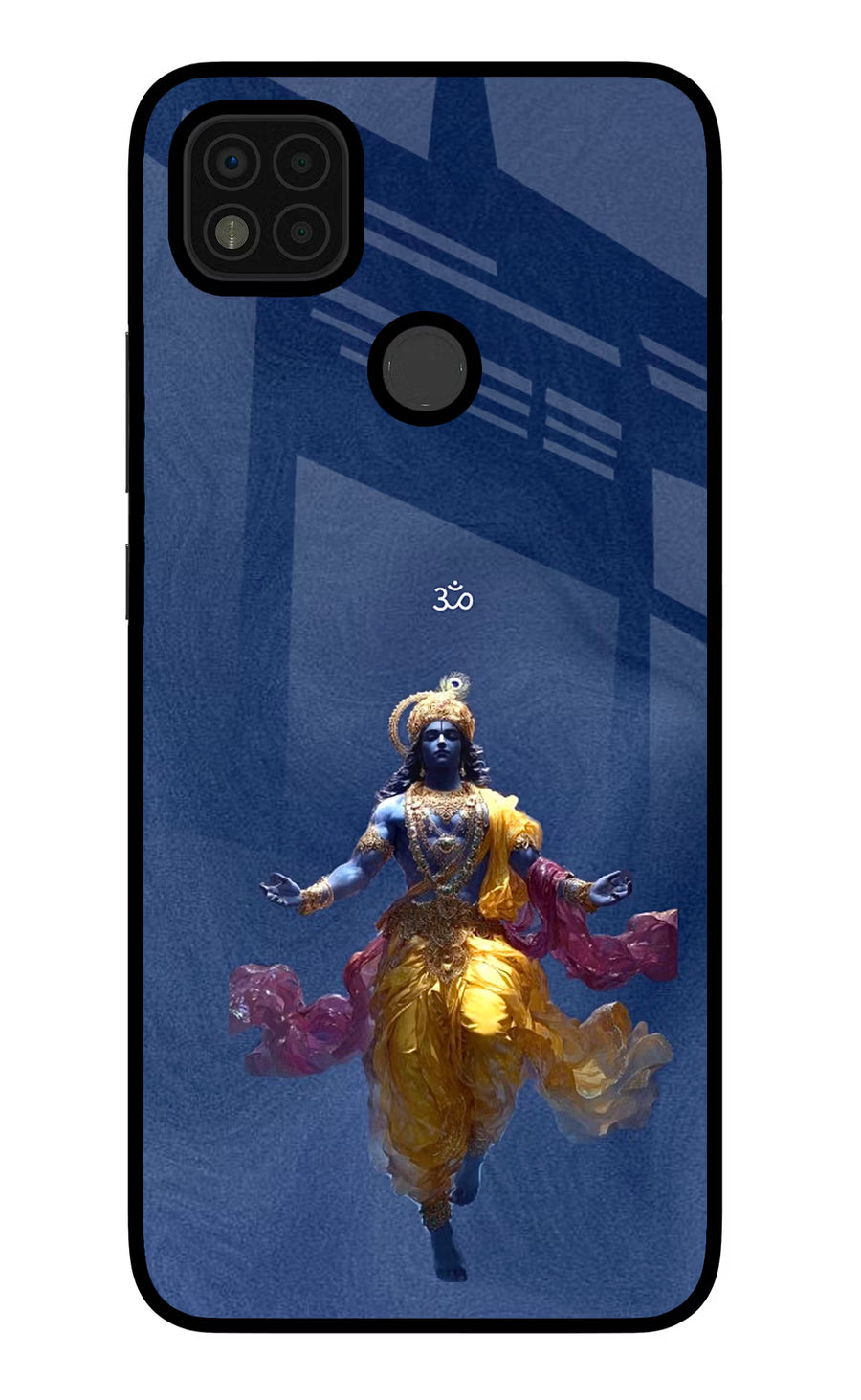 Cosmic Krishna Poco C31 Back Cover, Glass case