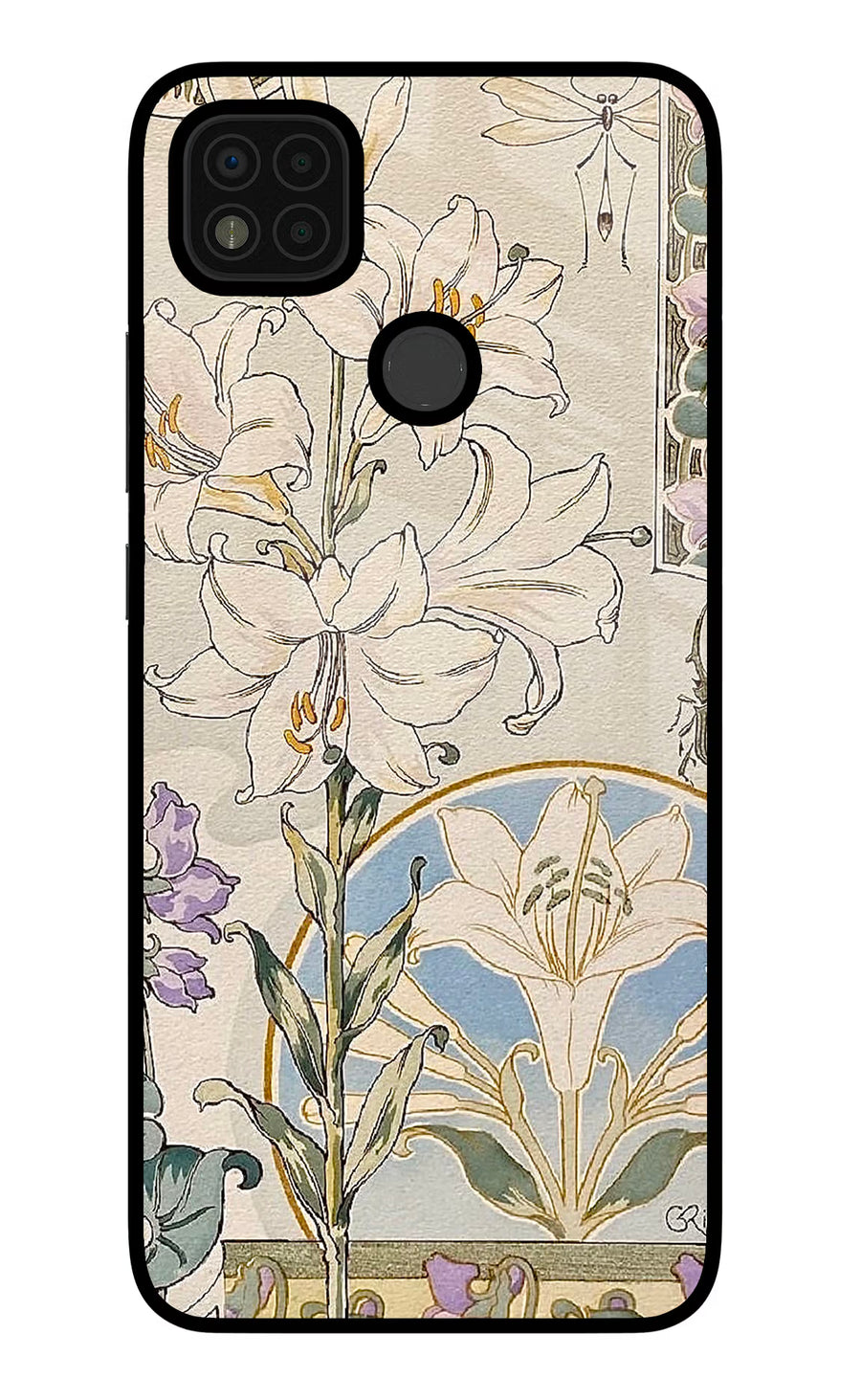 White Lily Poco C31 Back Cover, Glass case