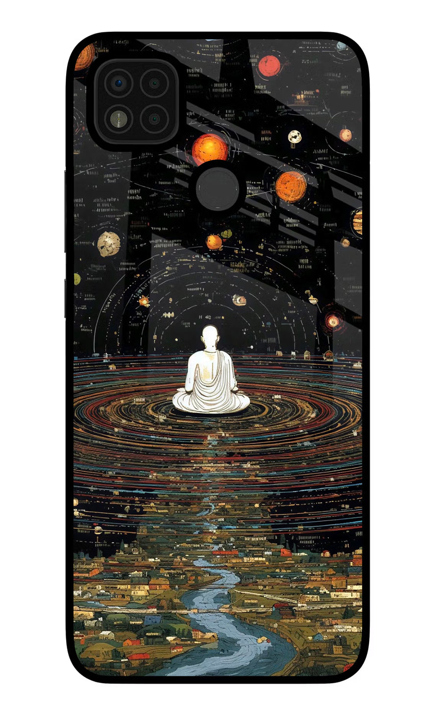 Space Monk Poco C31 Back Cover, Glass case