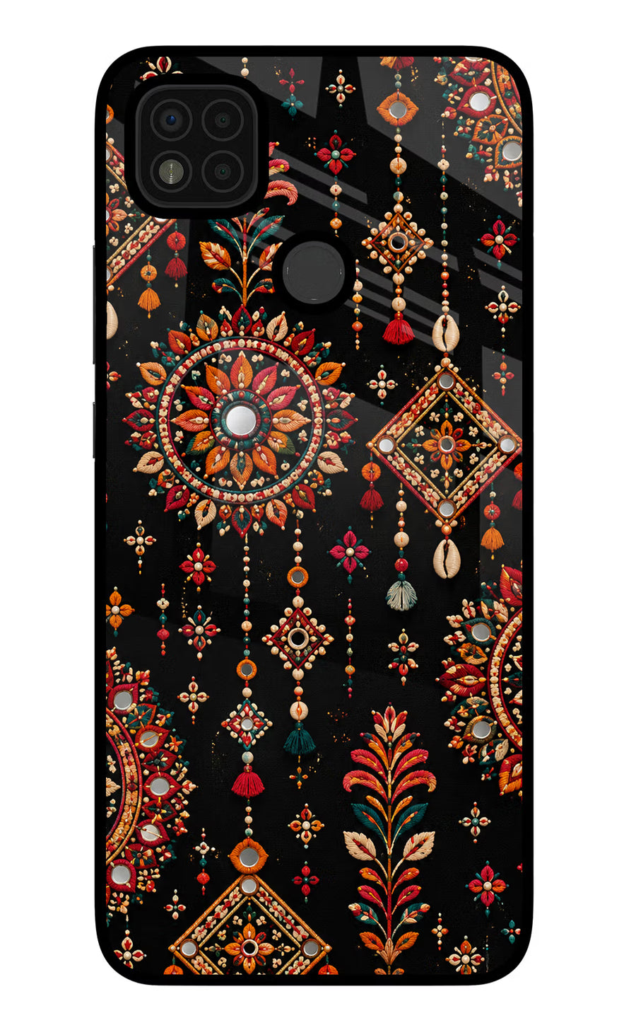 Boho Noir Poco C31 Back Cover, Glass case