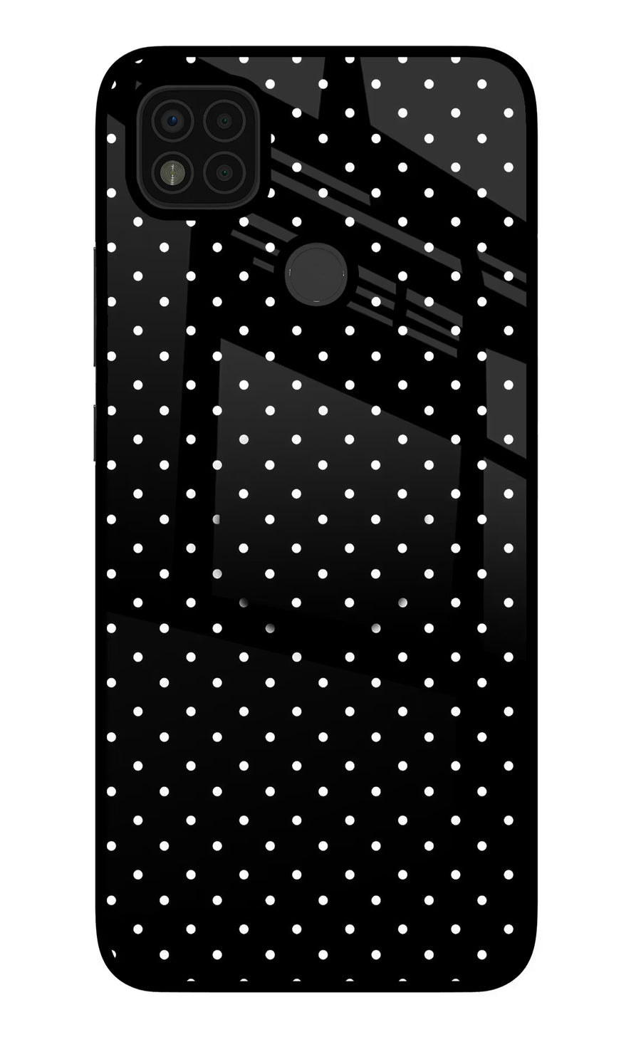White Dots Poco C31 Pop Case, Glass case