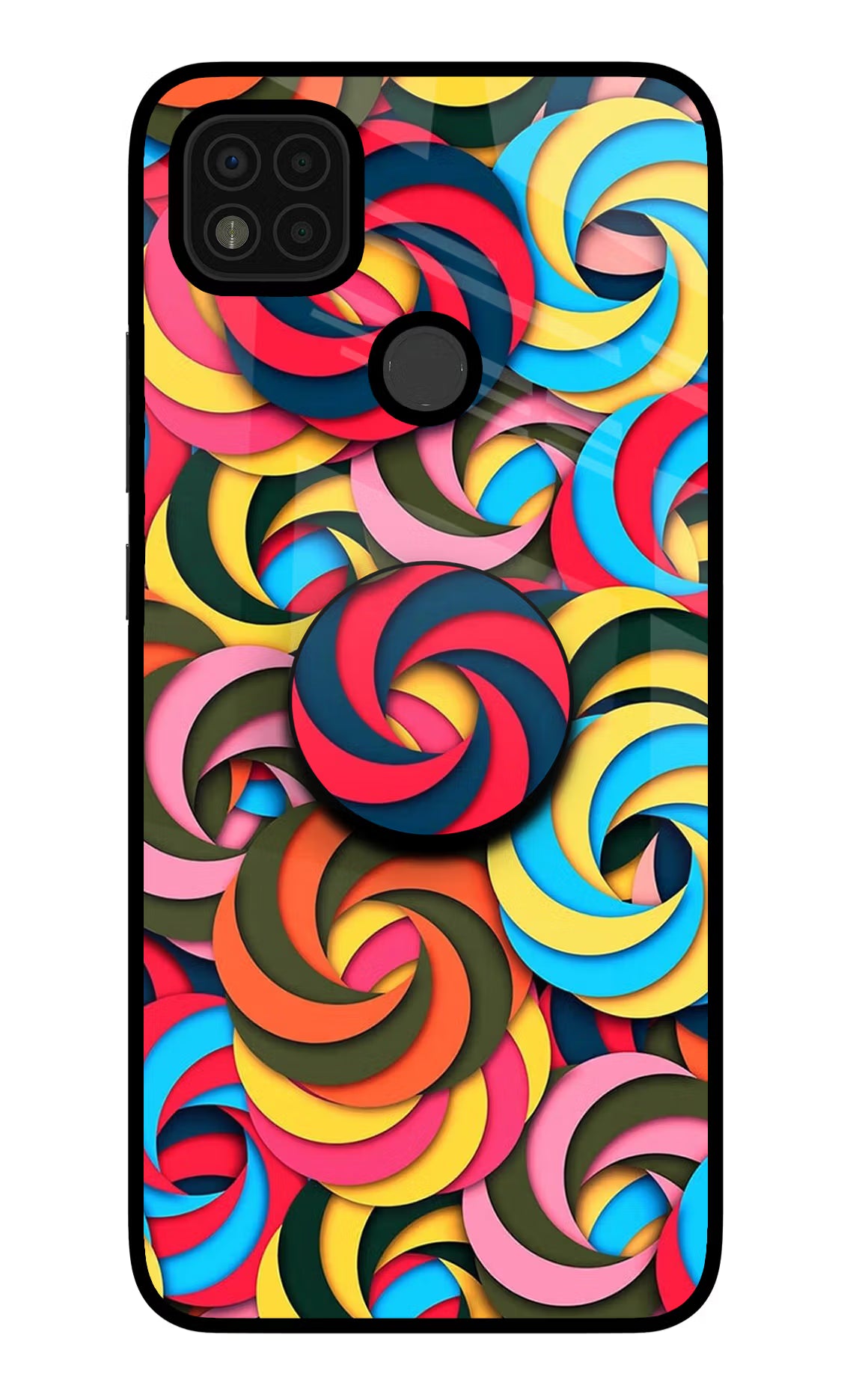 Spiral Pattern Poco C31 Pop Case by Casekaro