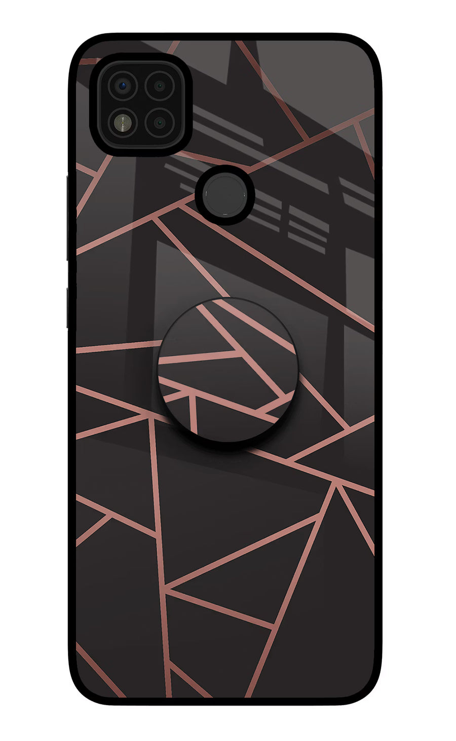 Geometric Pattern Poco C31 Pop Case, Glass case