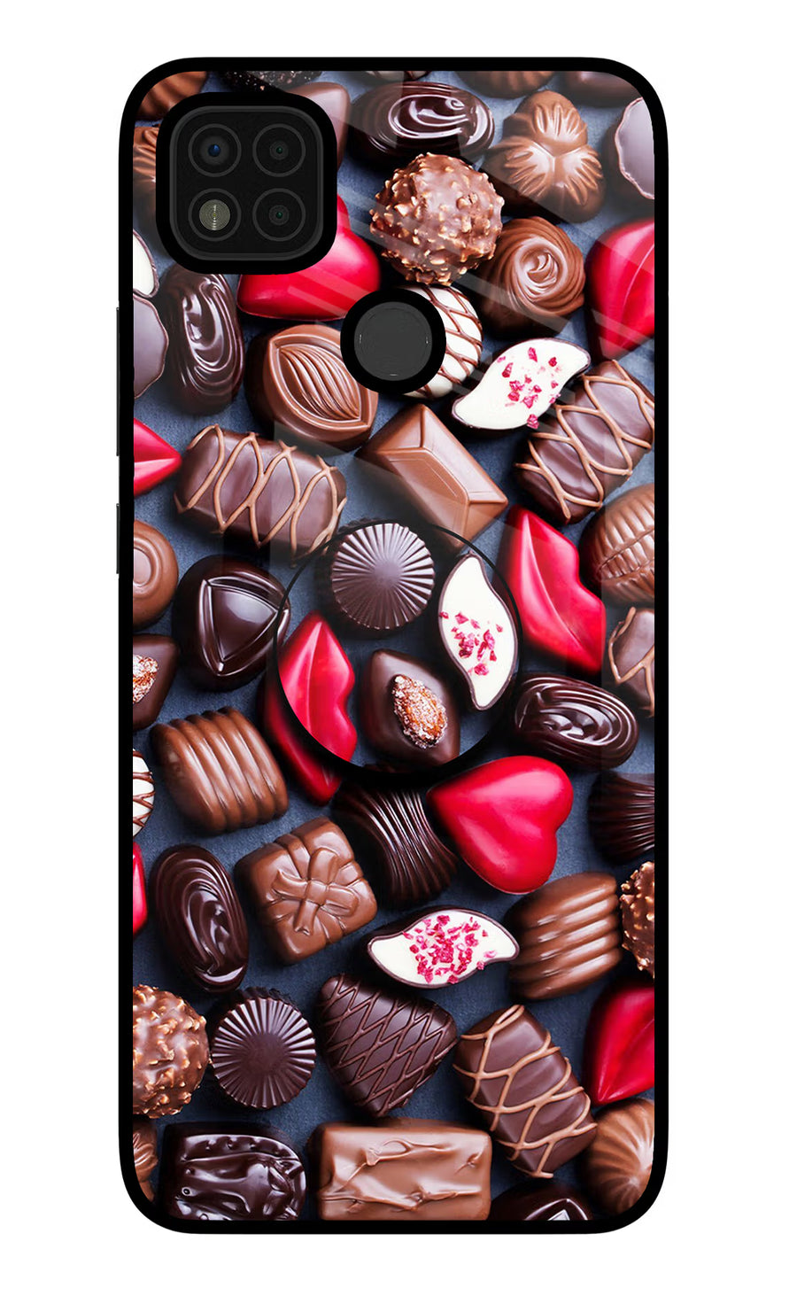 Chocolates Poco C31 Pop Case, Glass case