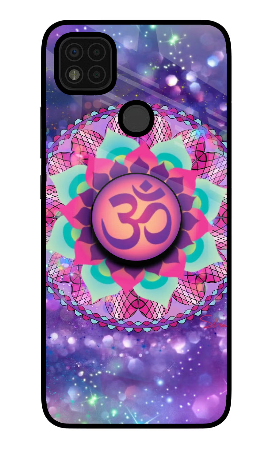 Om Purple Poco C31 Pop Case, Glass case