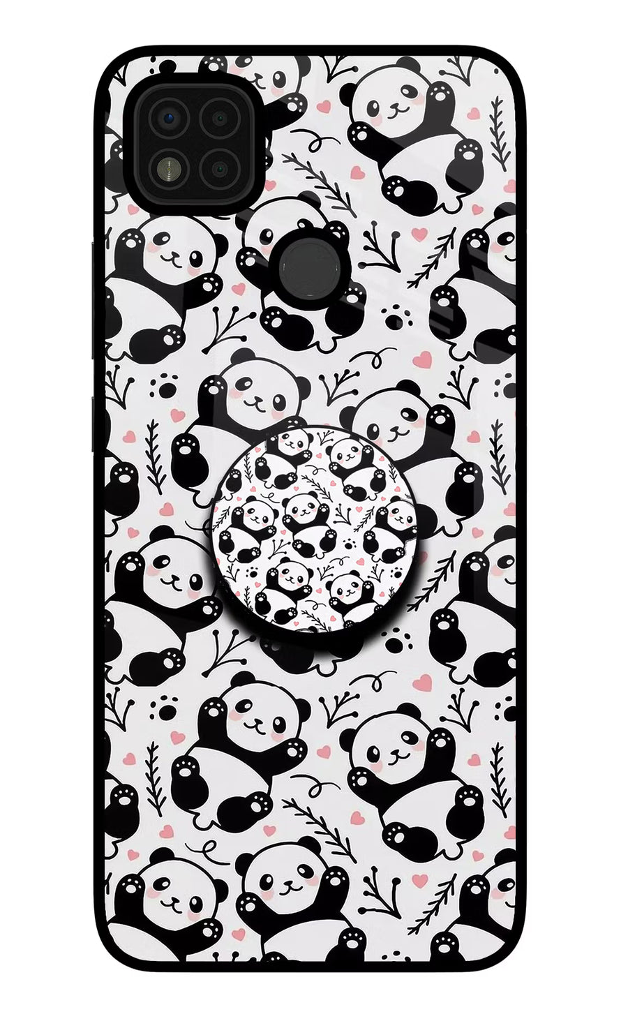 Cute Panda Poco C31 Pop Case, Glass case
