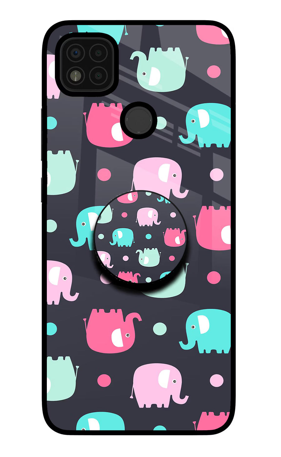 Baby Elephants Poco C31 Pop Case, Glass case