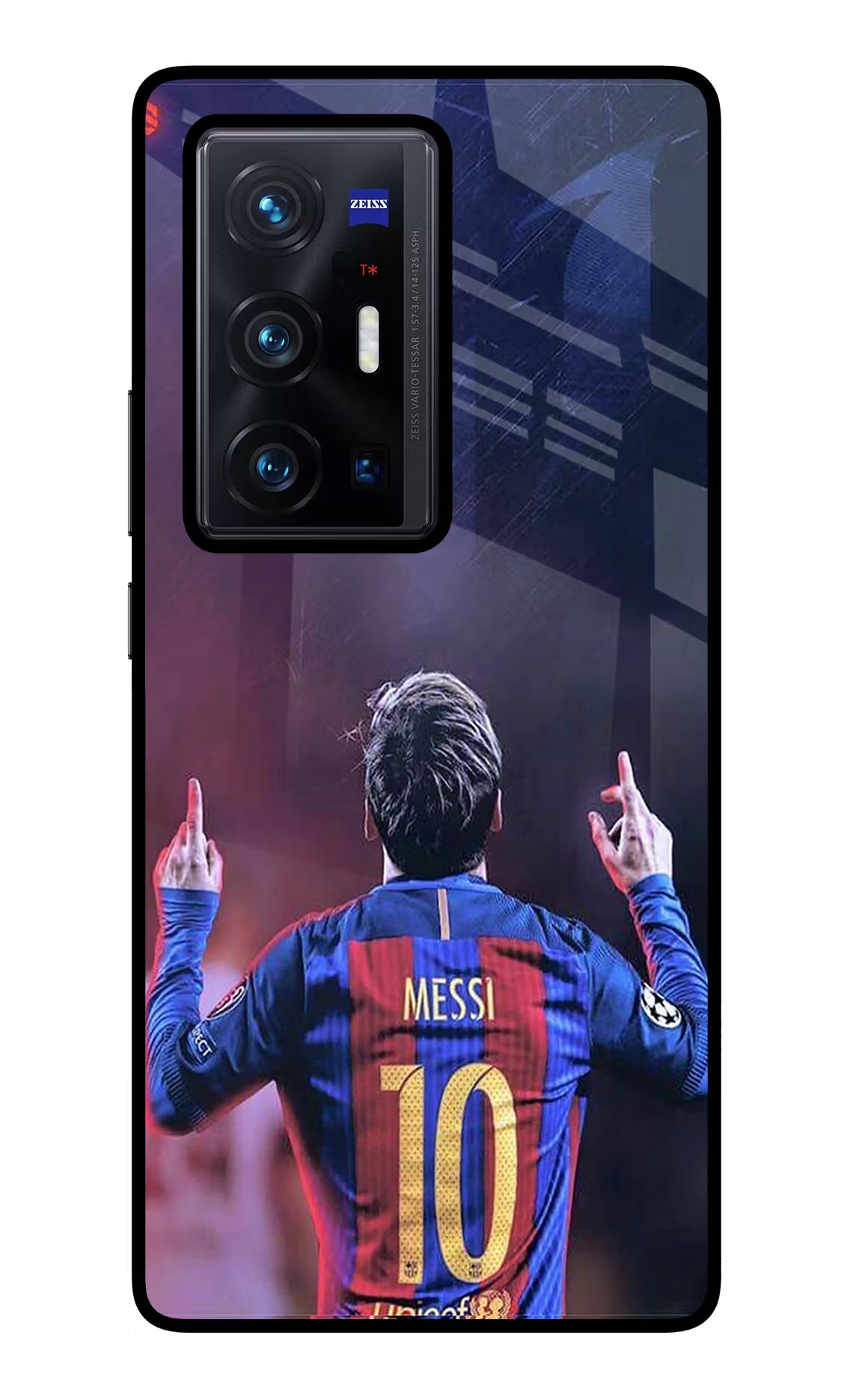 Messi Vivo X70 Pro+ Glass Case Back Cover by Casekaro