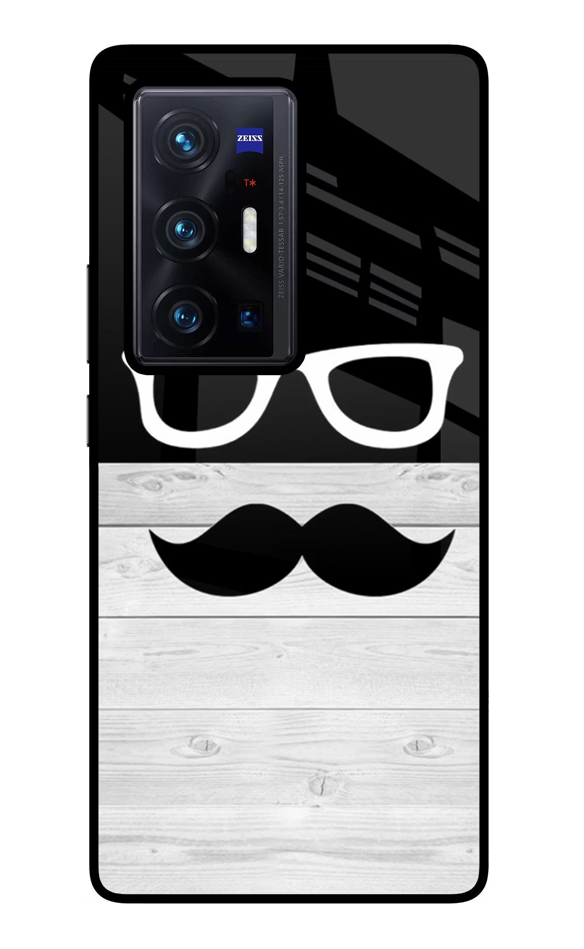 Mustache Vivo X70 Pro+ Glass Case Back Cover by Casekaro