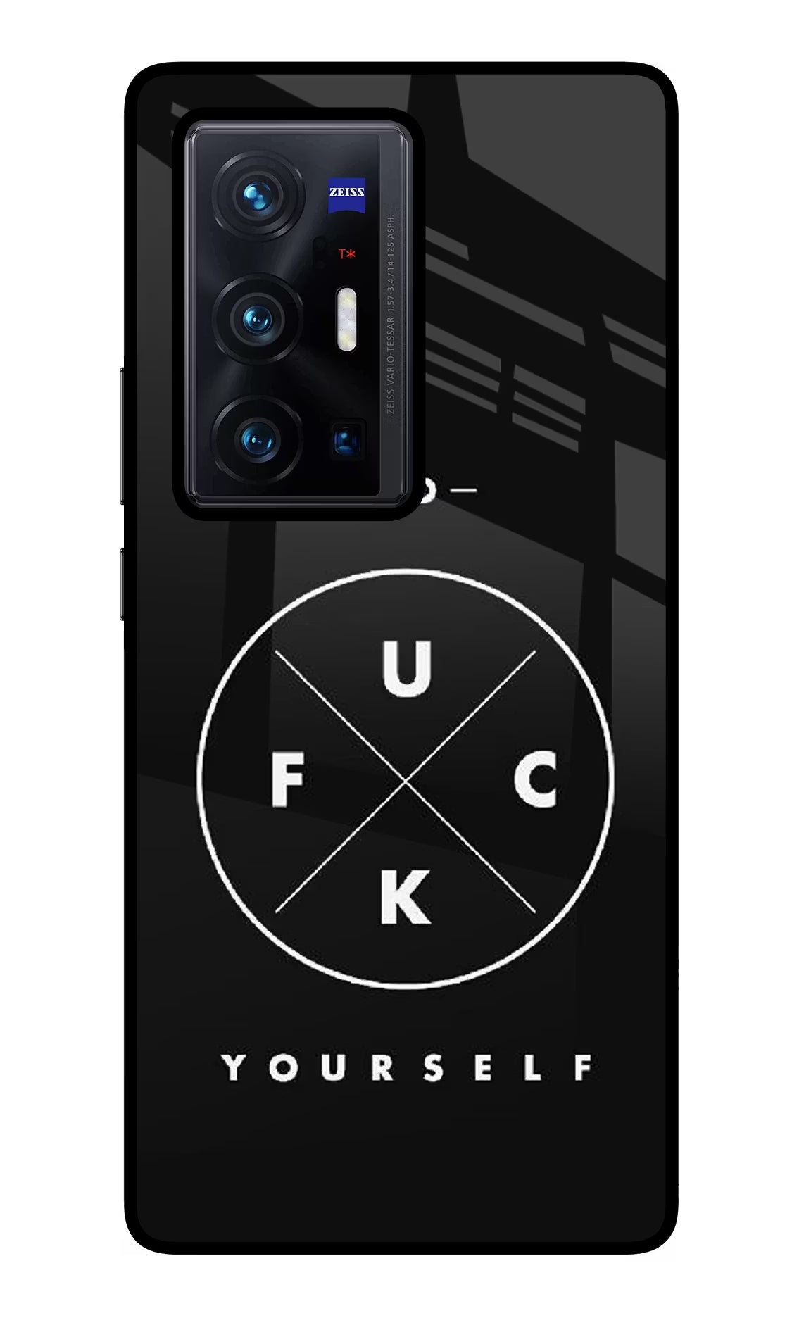 Go Fuck Yourself Vivo X70 Pro+ Glass Case Back Cover by Casekaro