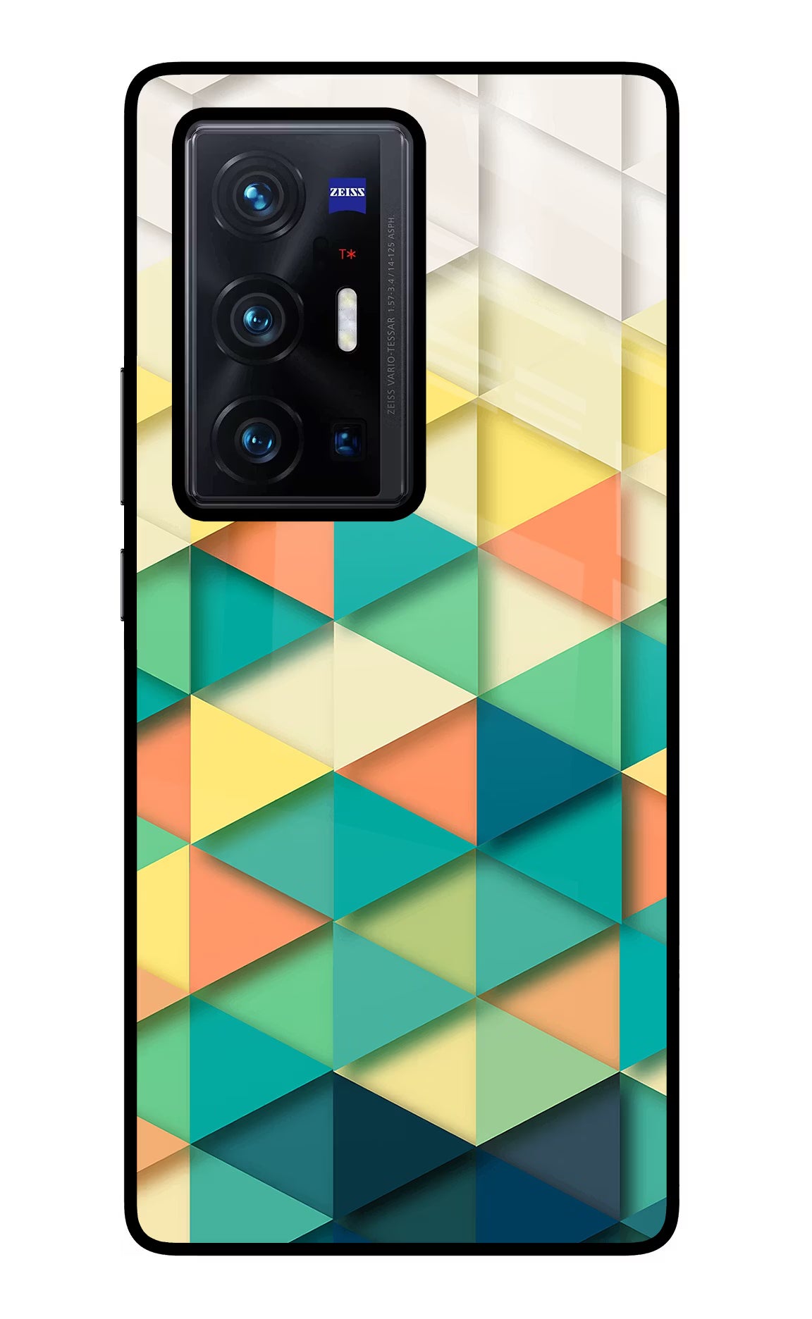 Abstract Vivo X70 Pro+ Glass Case Back Cover by Casekaro
