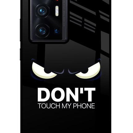 Don'T Touch My Phone Vivo X70 Pro+ Glass Case Back Cover by Casekaro