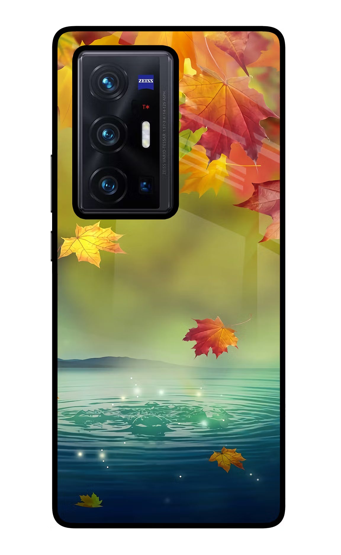 Flowers Vivo X70 Pro+ Glass Case Back Cover by Casekaro