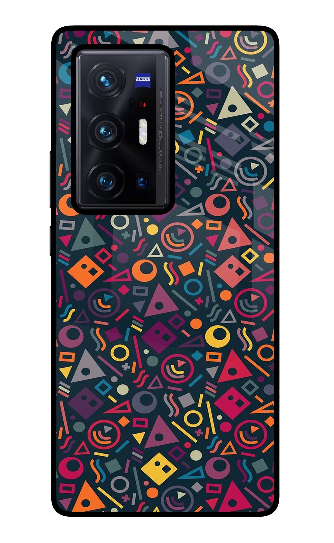 Geometric Abstract Vivo X70 Pro+ Glass Case Back Cover by Casekaro