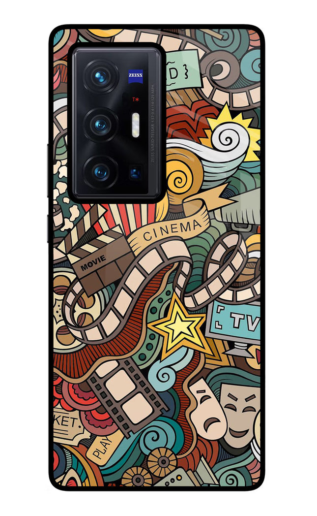 Cinema Abstract Vivo X70 Pro+ Glass Case Back Cover by Casekaro
