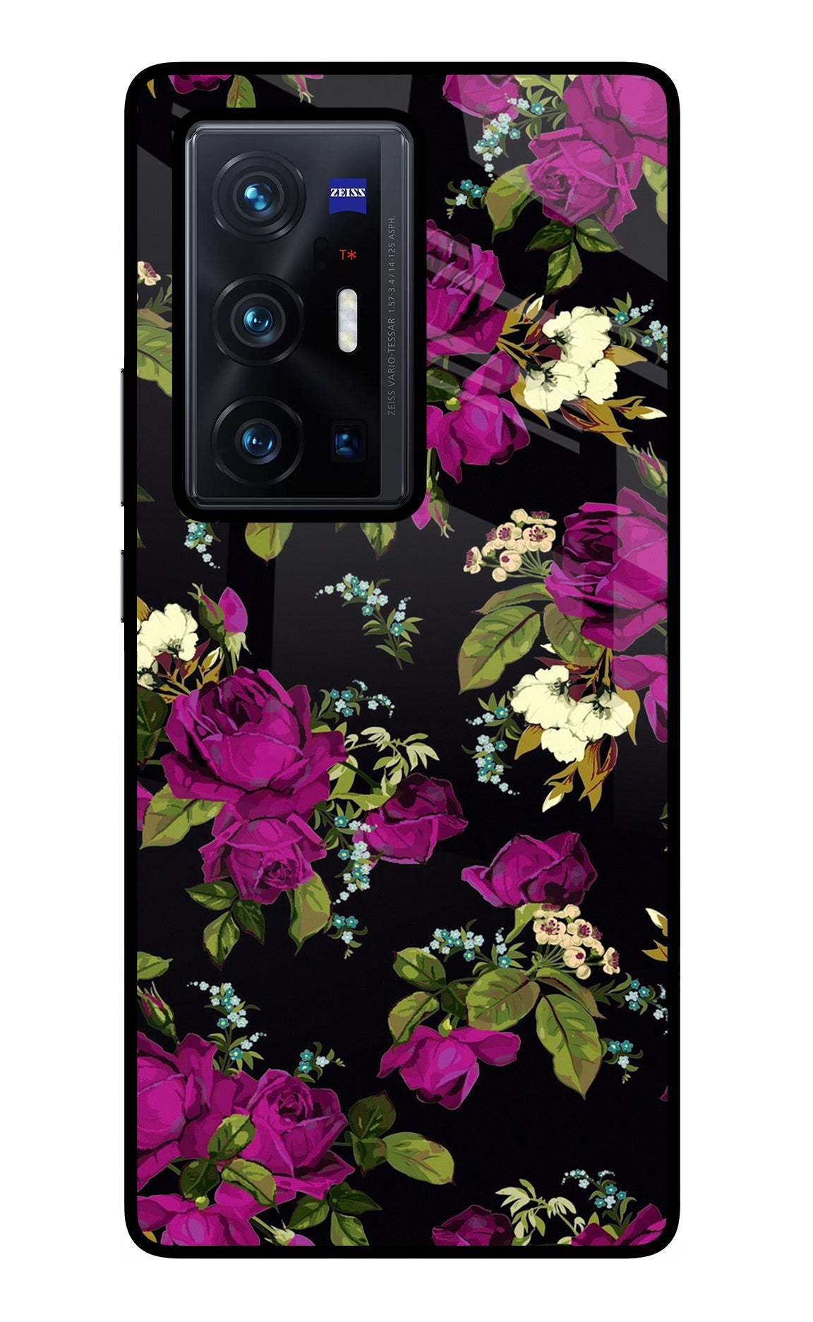 Flowers Vivo X70 Pro+ Glass Case