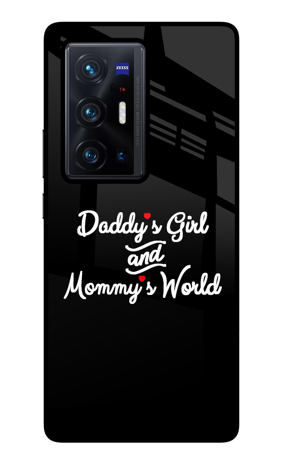 Daddy's Girl and Mommy's World Vivo X70 Pro+ Glass Case