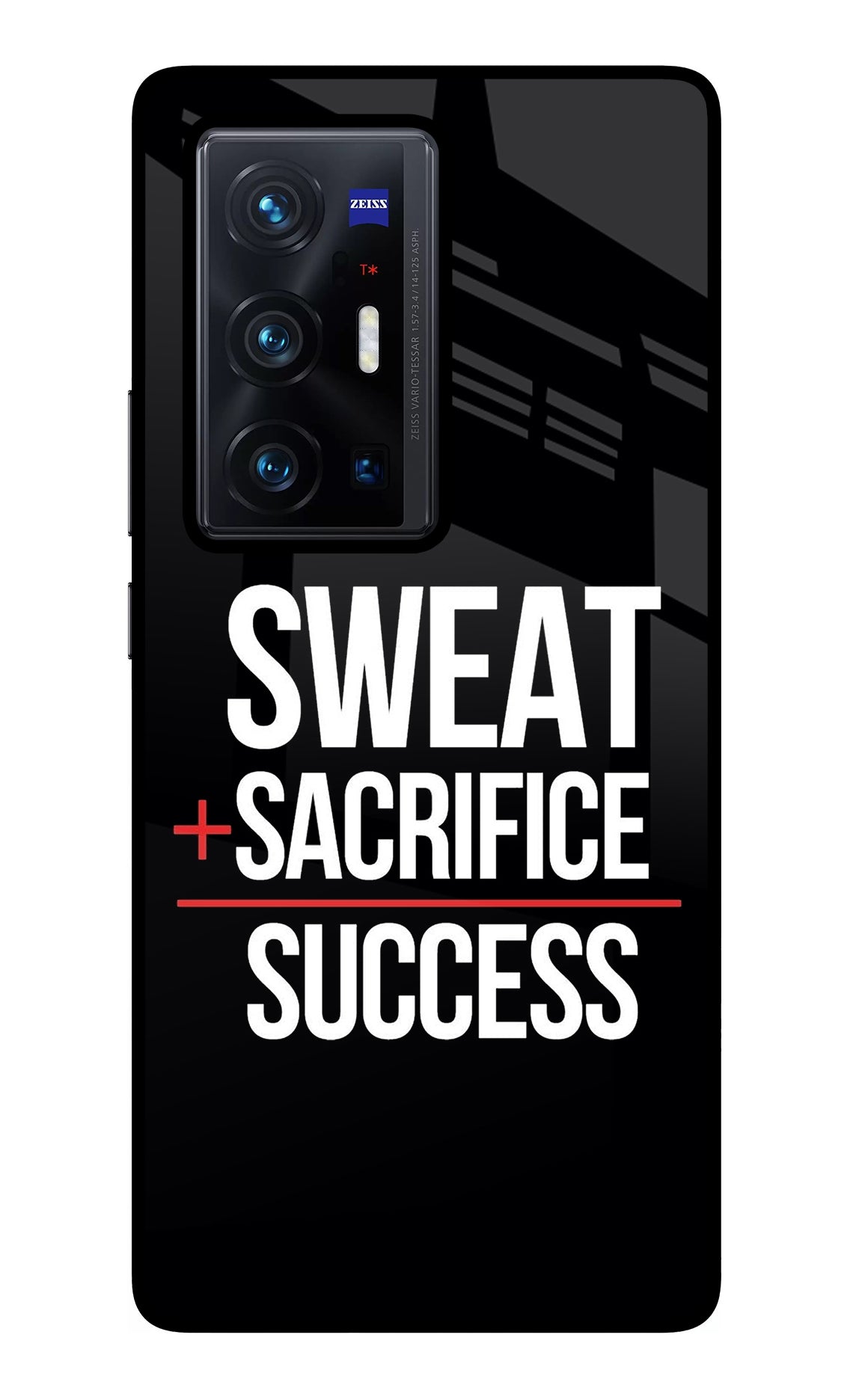 Sweat Sacrifice Success Vivo X70 Pro+ Glass Case