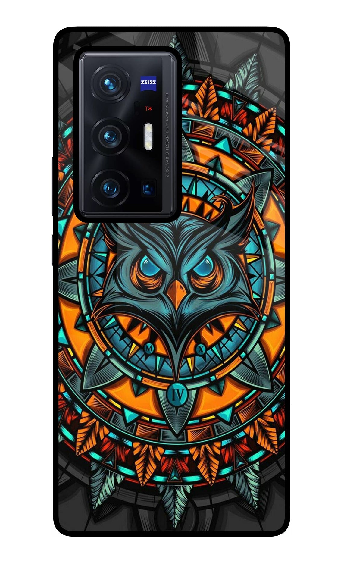 Angry Owl Art Vivo X70 Pro+ Glass Case