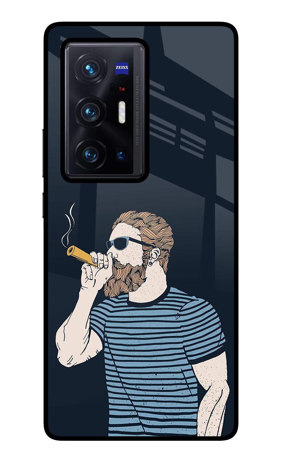 Smoking Vivo X70 Pro+ Glass Case Back Cover by Casekaro