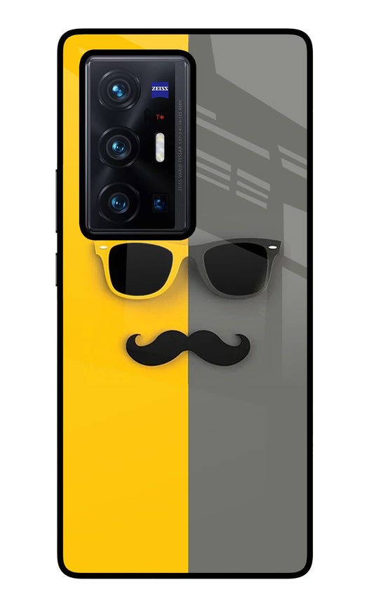 Sunglasses with Mustache Vivo X70 Pro+ Glass Case